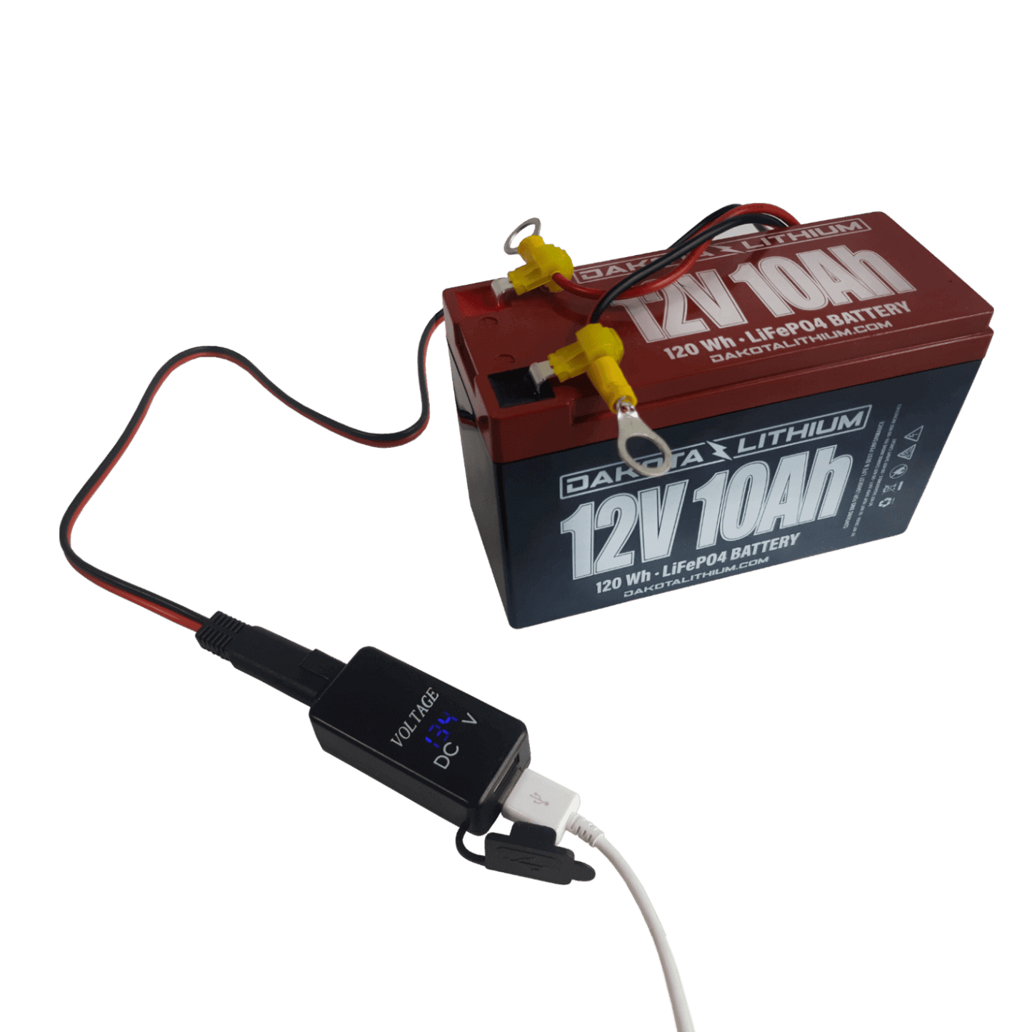 Dakota Lithium USB Phone Charger, Voltmeter, & Terminal Adapter Wiring Kit