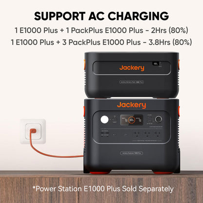 Jackery Explorer 1000 Plus Extra Battery Pack 1264Wh Capacity, Expand up to 5056Wh (10 units), Extra Battery for Home Backup