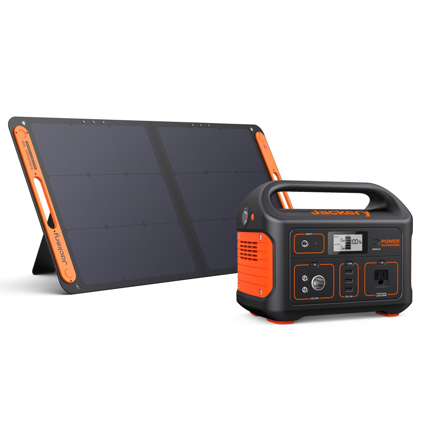 Jackery Explorer 550 Solar Generator (550Wh) 500-Watt Portable Power Station (1 Solar Panel Included)