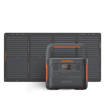 Jackery Explorer 880 Pro Solar Generator 880Wh Fast Charge 1000-Watt Portable Power Station (1 Solar Panel Included)