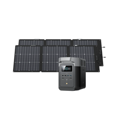 EcoFlow DELTA 2 + 2 x 160W Portable Solar Panel
