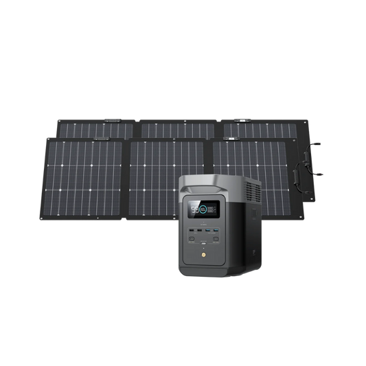EcoFlow DELTA 2 + 2 x 160W Portable Solar Panel