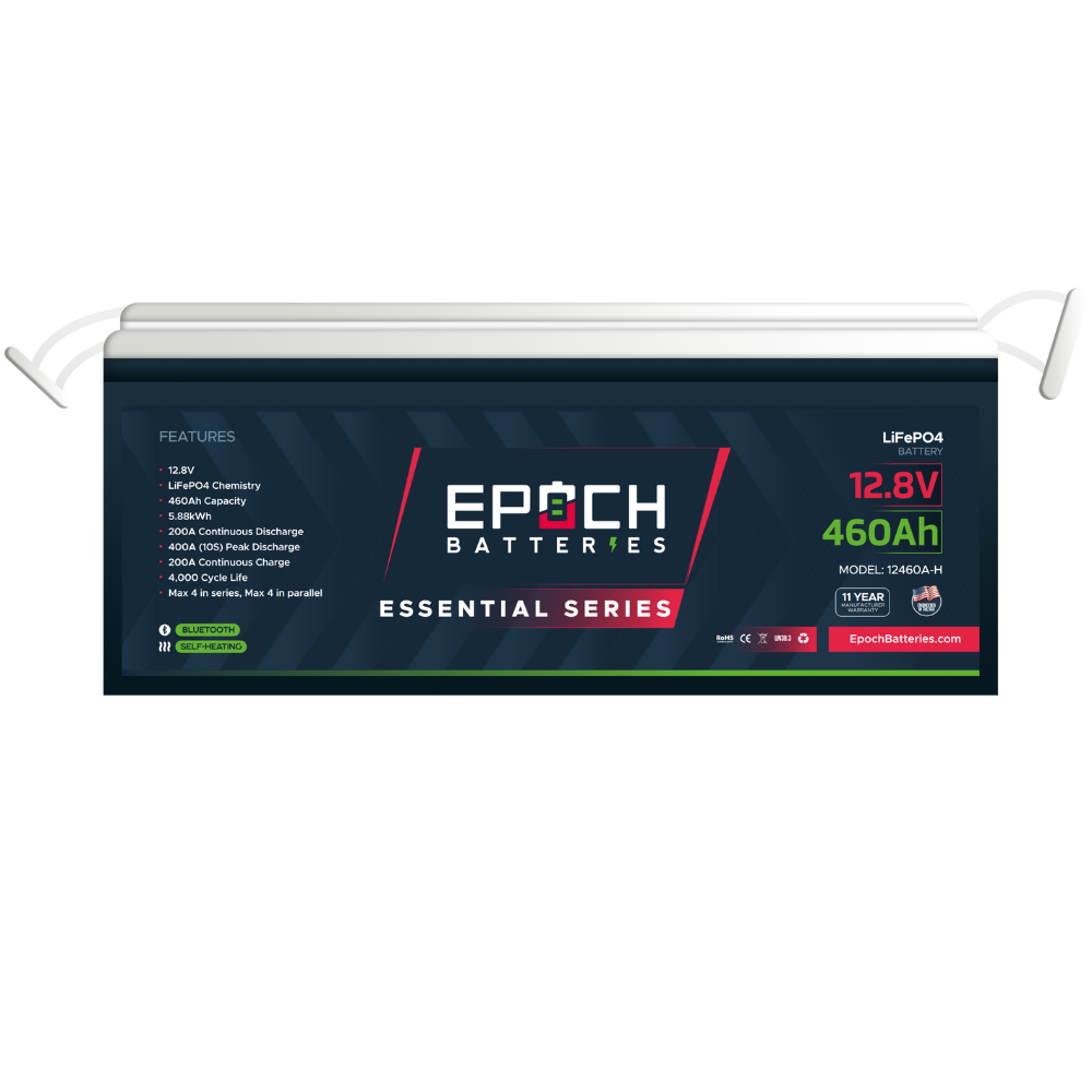 Epoch - 12V 460Ah Essential Series - Bluetooth & Heated LiFePO4 Battery