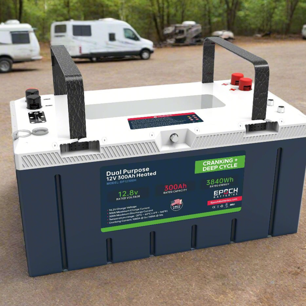 Epoch Batteries - 12V 300Ah Pro Series - LiFePO4 Cranking & Deep Cycle Lithium Battery (Dual Purpose)
