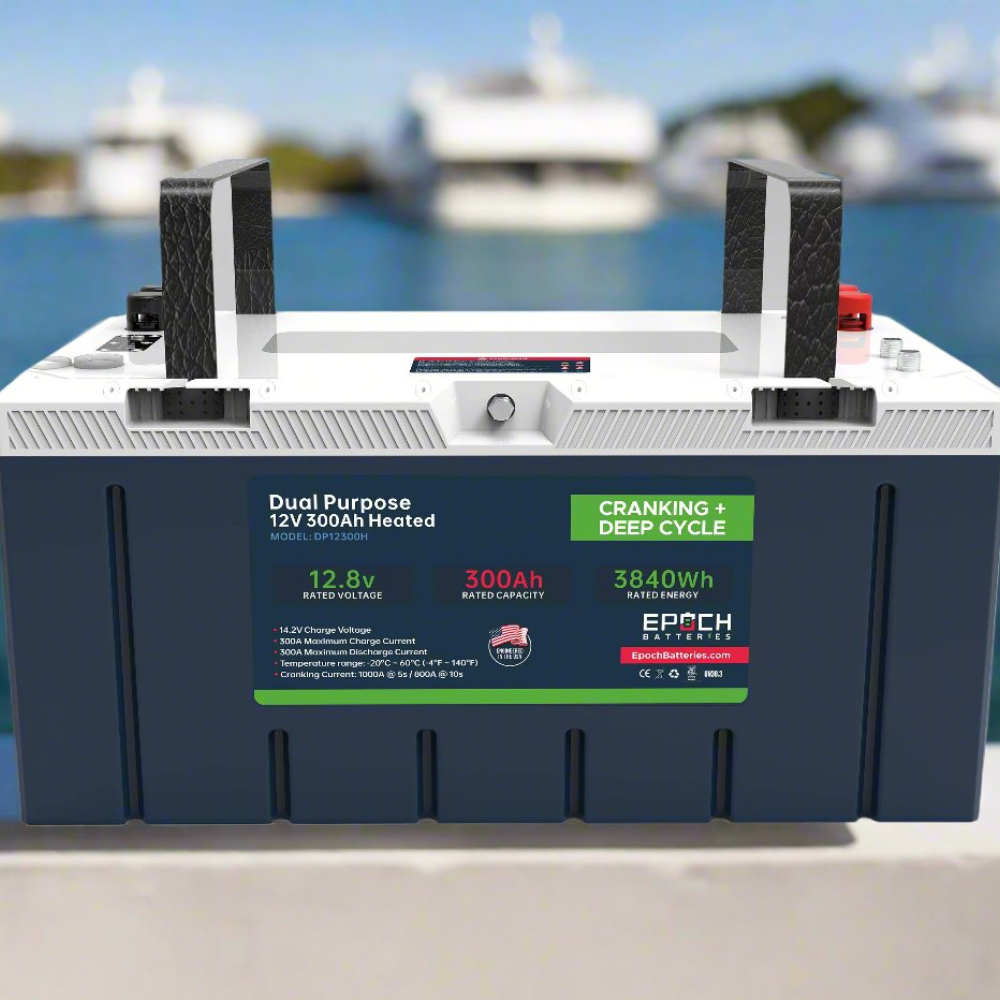 Epoch Batteries - 12V 300Ah Pro Series - LiFePO4 Cranking & Deep Cycle Lithium Battery (Dual Purpose)