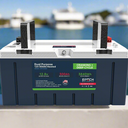 Epoch Batteries - 12V 300Ah Pro Series - LiFePO4 Cranking & Deep Cycle Lithium Battery (Dual Purpose)