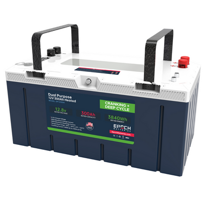 Epoch Batteries - 12V 300Ah Pro Series - LiFePO4 Cranking & Deep Cycle Lithium Battery (Dual Purpose)