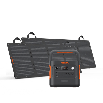 Jackery Explorer 2000 V2 Portable Power Station + 2 x 100W Mini