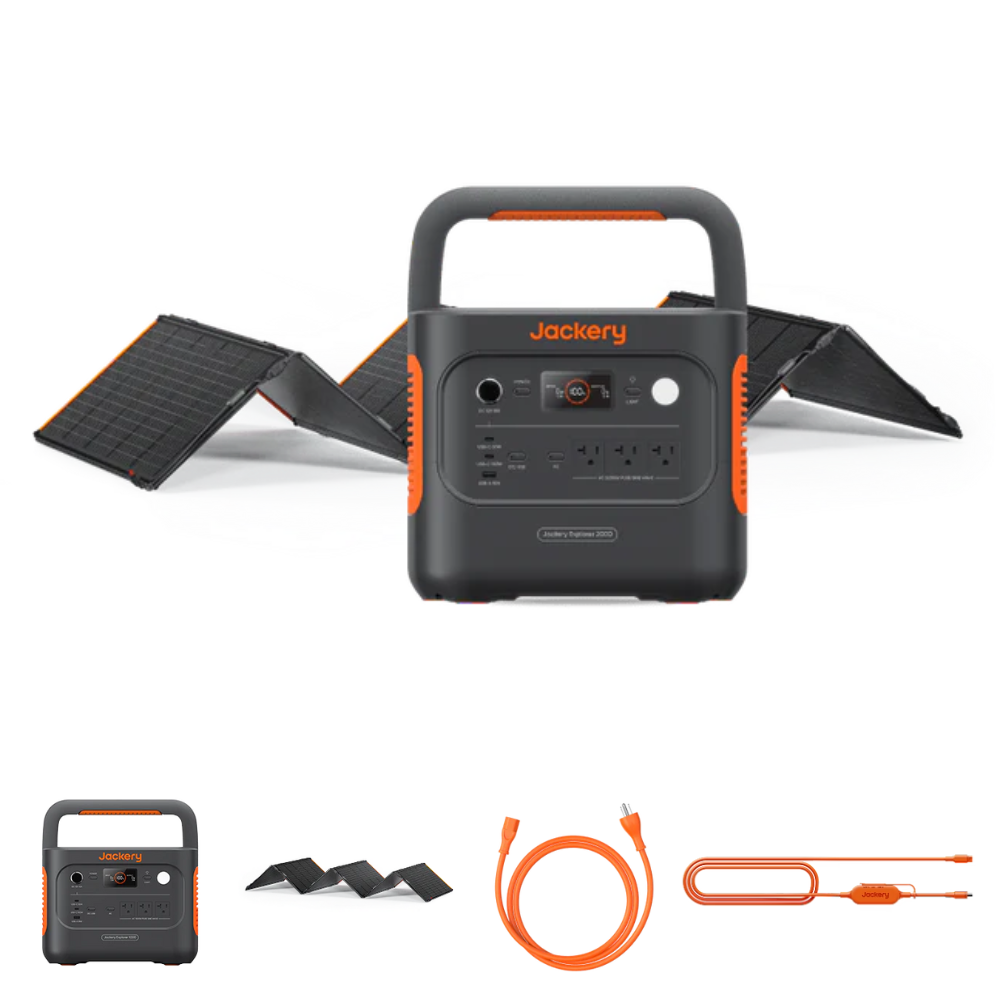 Jackery Explorer 2000 V2 Portable Power Station + 1 SolarSaga 500 X