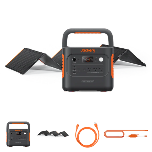 Jackery Explorer 2000 V2 Portable Power Station + 1 SolarSaga 500 X