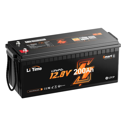 LiTime 12V 200Ah Bluetooth LiFePO4 Lithium Battery with Low-Temp Protection