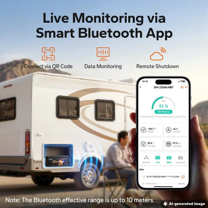 LiTime 24V 230Ah Bluetooth Self-Heating LiFePO4 Lithium Battery