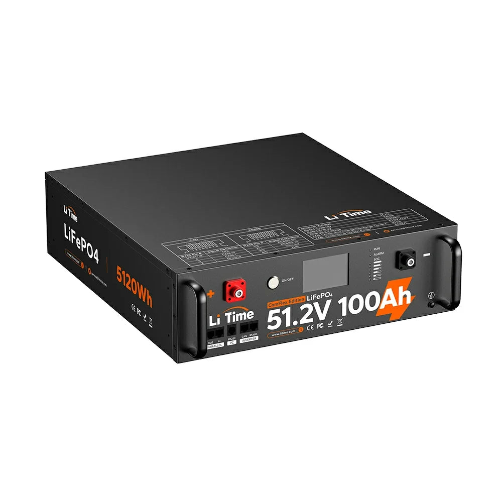 LiTime 48V (51.2V) 100Ah ComFlex Server Rack LiFePO4 Battery with CAN/RS485
