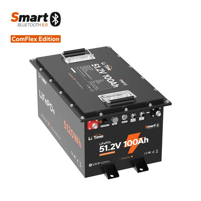 LiTime 48V (51.2V) 100Ah Victron-Ready Bluetooth Marine LiFePO4 Battery