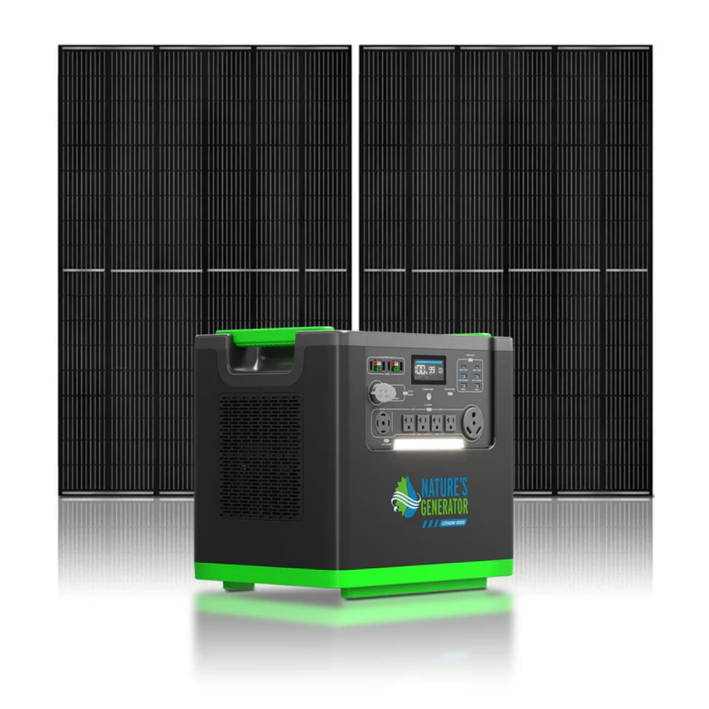 Nature's Generator Lithium 6000 with Solar Panel