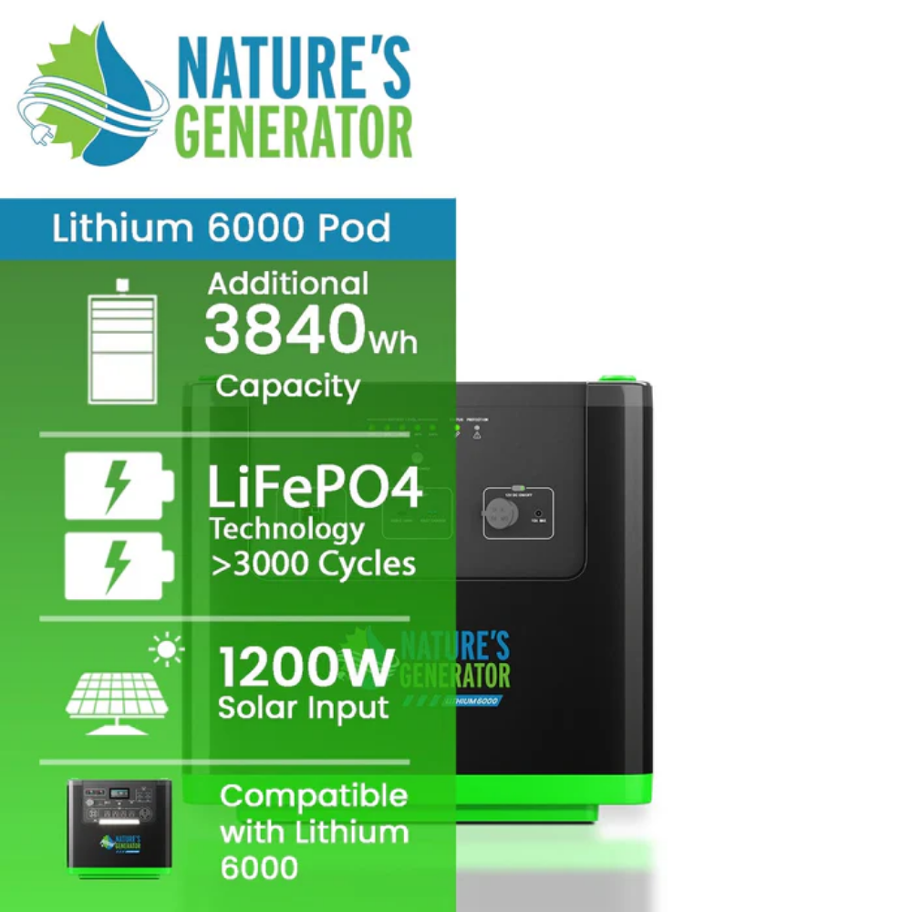 Nature's Generator Lithium 6000 Power Pod