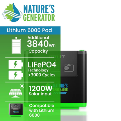 Nature's Generator Lithium 6000 Power Pod
