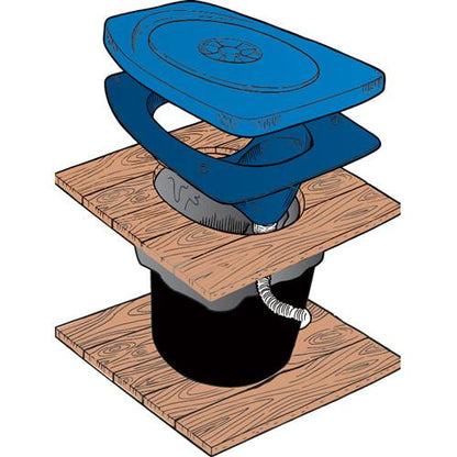 Separett Urine Separating Privy Set Styrofoam Seat Blue