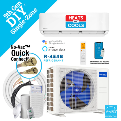 MRCOOL DIY 5th Gen ENERGY STAR 9,000 BTU Single Zone Mini Split Complete System with 25 ft. Line Set 115V