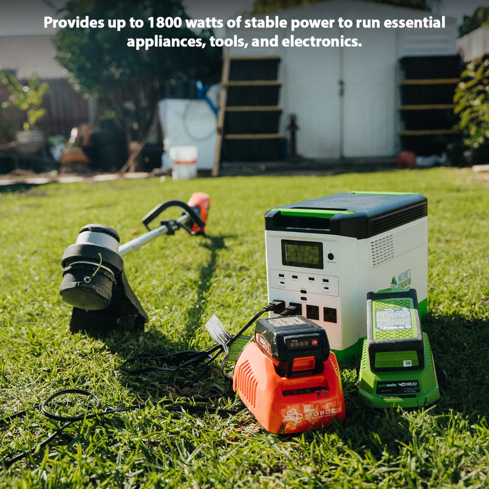 Nature's Generator Lithium 1800 Portable Power Station 1800W 1440Wh