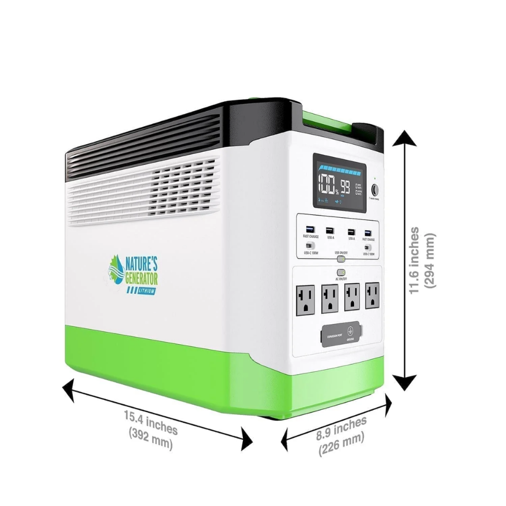 Nature's Generator Lithium 1800 Portable Power Station 1800W 1440Wh