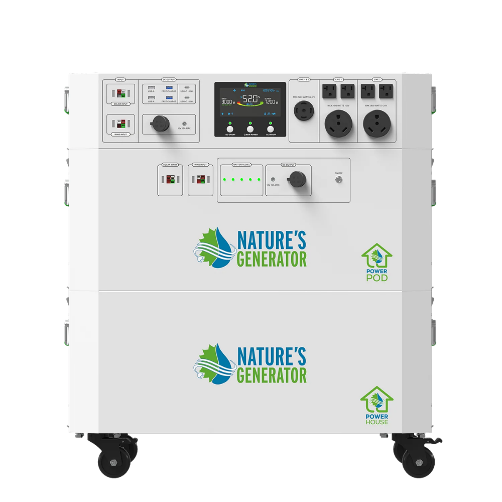 Nature's Generator Powerhouse Whole Home Solar Generator with 410W Solar Panels