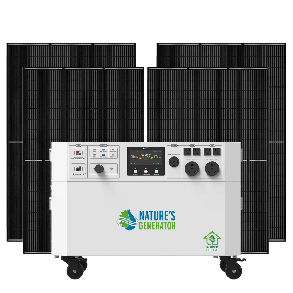 Nature's Generator Powerhouse Whole Home Solar Generator with 410W Solar Panels