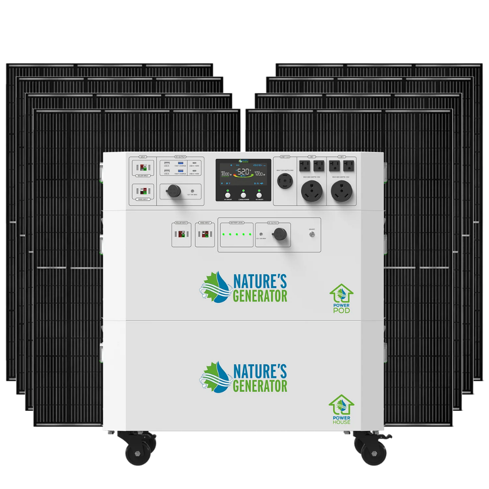 Nature's Generator Powerhouse Whole Home Solar Generator with 410W Solar Panels