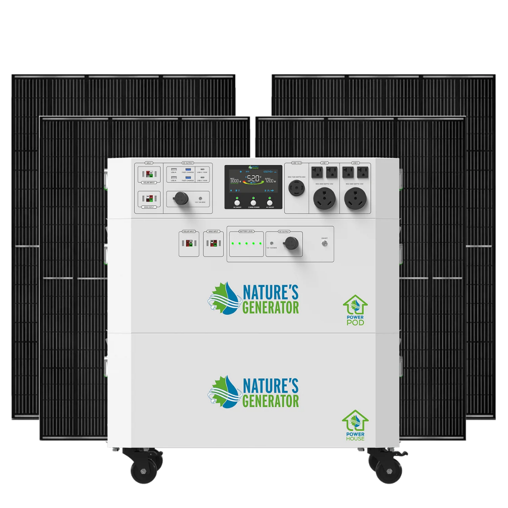 Nature's Generator Powerhouse Whole Home Solar Generator with 410W Solar Panels