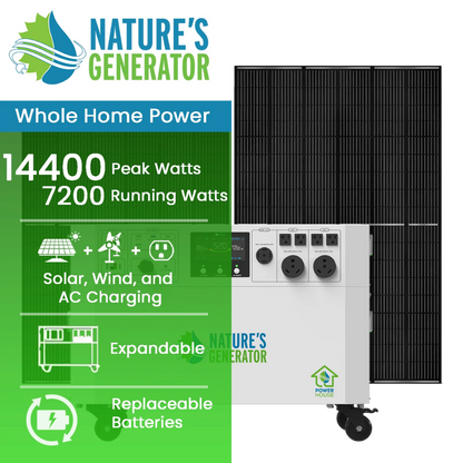 Nature's Generator Powerhouse Whole Home Solar Generator with 410W Solar Panels