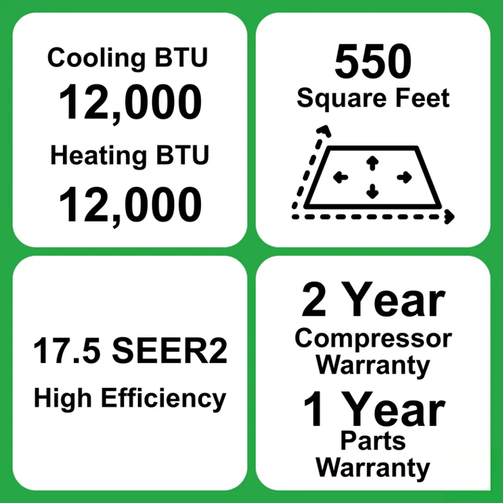 MRCOOL DIY Select 12K BTU Single Zone Mini Split System 115V with 11.5 ft. Quick Connect Line Set