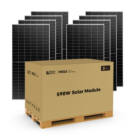 RICH SOLAR MEGA 590 BIFACIAL 590 Watt Solar Panel – Premium N-Type TOPCon Grid-Tie & Off-Grid Solar Panel