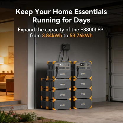 PECRON EP3800-48V Expansion Battery 3840Wh for E1500LFP, E3600LFP, E1000LFP, E2400LFP, F3000LFP & E3800LFP
