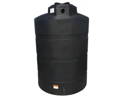 Norwesco 500 Gallon Above-Ground Vertical Water Tank - Black
