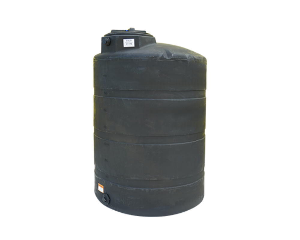 Norwesco 500 Gallon Above-Ground Vertical Water Tank - Black