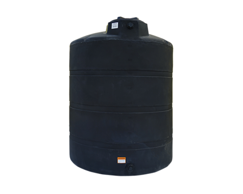 Norwesco 1000 Gallon Above-Ground Vertical Water Tank - Black