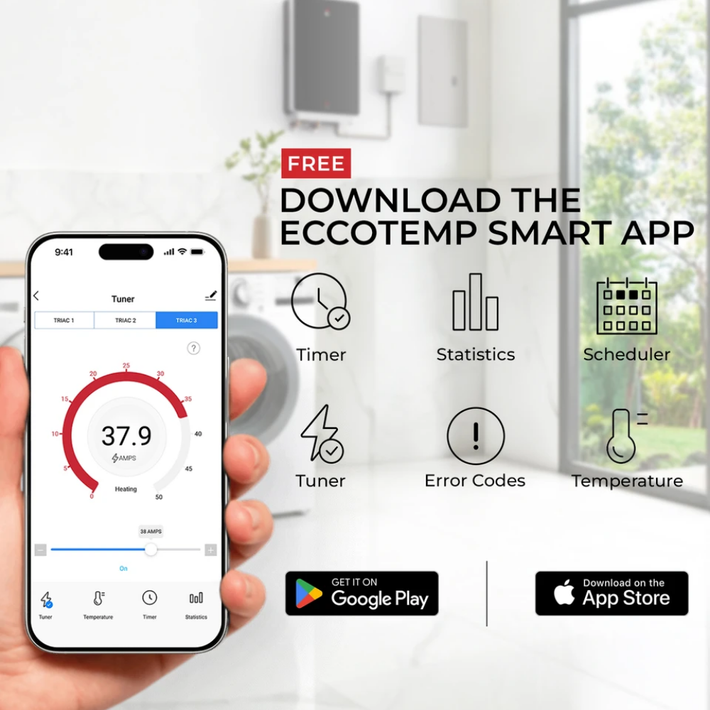 Eccotemp SmartHome Adjustable 11–27kW Electric Tankless Water Heater