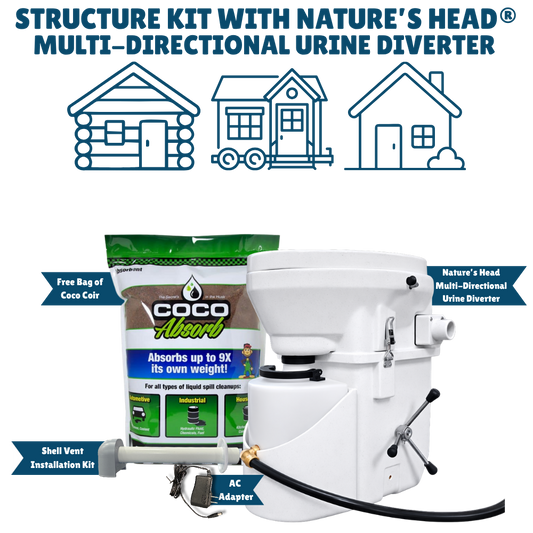 Nature's Head® Structure Kit with Multi-Directional Urine Diverter Toilet