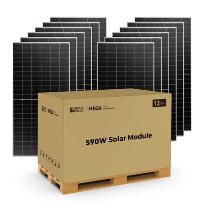 RICH SOLAR MEGA 590 BIFACIAL 590 Watt Solar Panel – Premium N-Type TOPCon Grid-Tie & Off-Grid Solar Panel