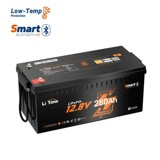 LiTime 12V 280Ah Bluetooth LiFePO4 Lithium Battery with Low-Temp Protection