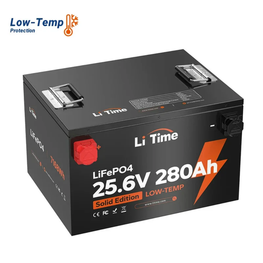LiTime 24V 280Ah LiFePO4 Lithium Battery with Low-Temp Protection