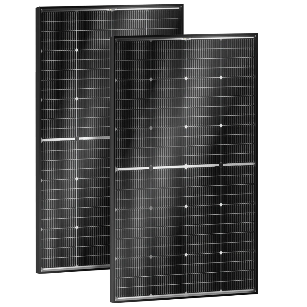 BougeRV N-Type 12V/24V 200 Watt Bifacial 16BB Solar Panel