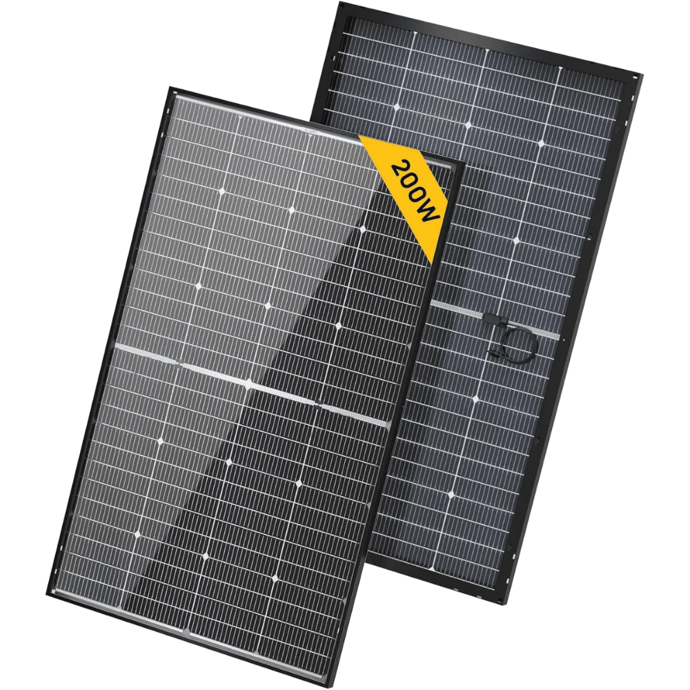 BougeRV N-Type 12V/24V 200 Watt Bifacial 16BB Solar Panel