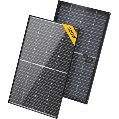 BougeRV N-Type 12V/24V 200 Watt Bifacial 16BB Solar Panel