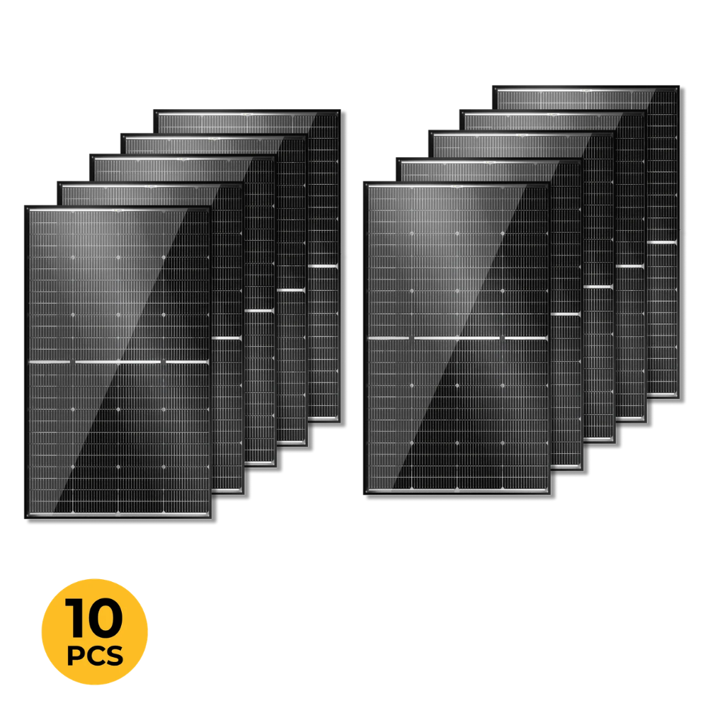 BougeRV N-Type 12V/24V 200 Watt Bifacial 16BB Solar Panel