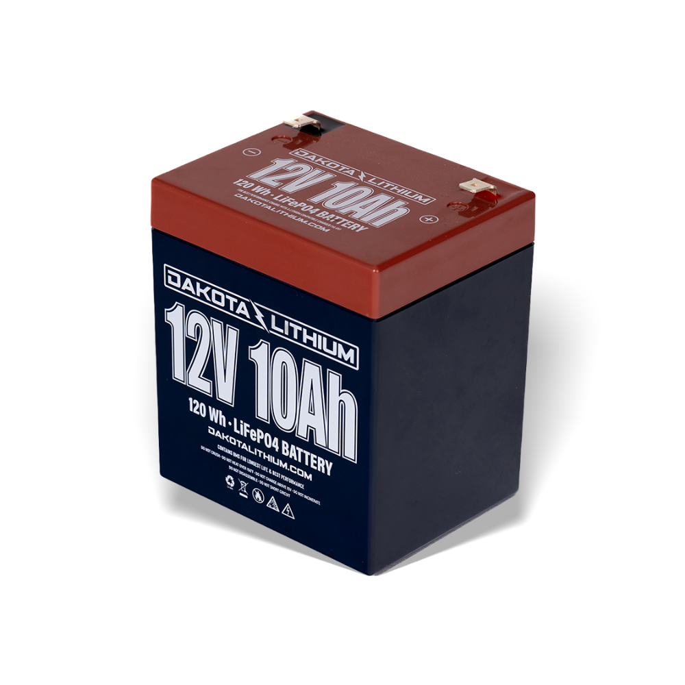 Dakota Lithium 12V 10Ah Mini Deep Cycle LiFePO4 Battery