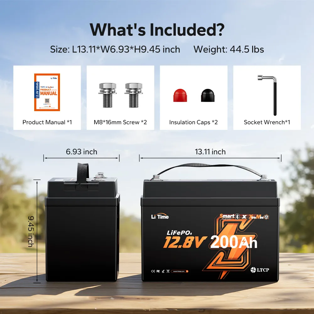 LiTime 12V 200Ah Xtra Mini Group 31 Bluetooth Lithium Battery for RV, Camping & Off-Grid