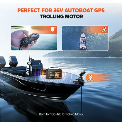 LiTime 36V 50Ah Group 31 LiFePO4 Trolling Motor Battery with Bluetooth