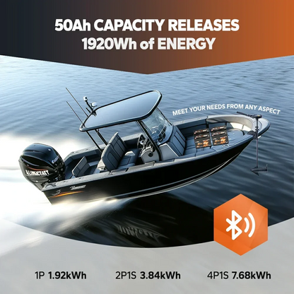 LiTime 36V 50Ah Group 31 LiFePO4 Trolling Motor Battery with Bluetooth