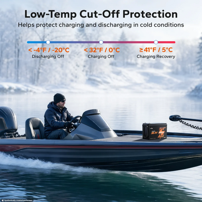 LiTime 36V 100Ah Compact Bluetooth LiFePO4 Battery for Trolling Motors & Electric Outboards